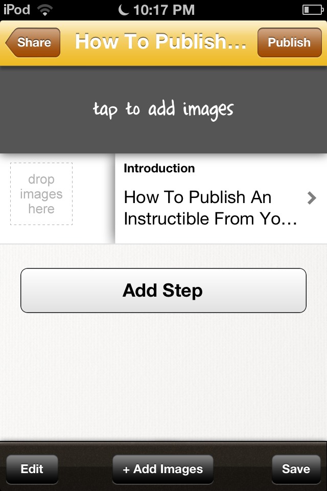How To Publish An Instructible From Your Ipod/iphone