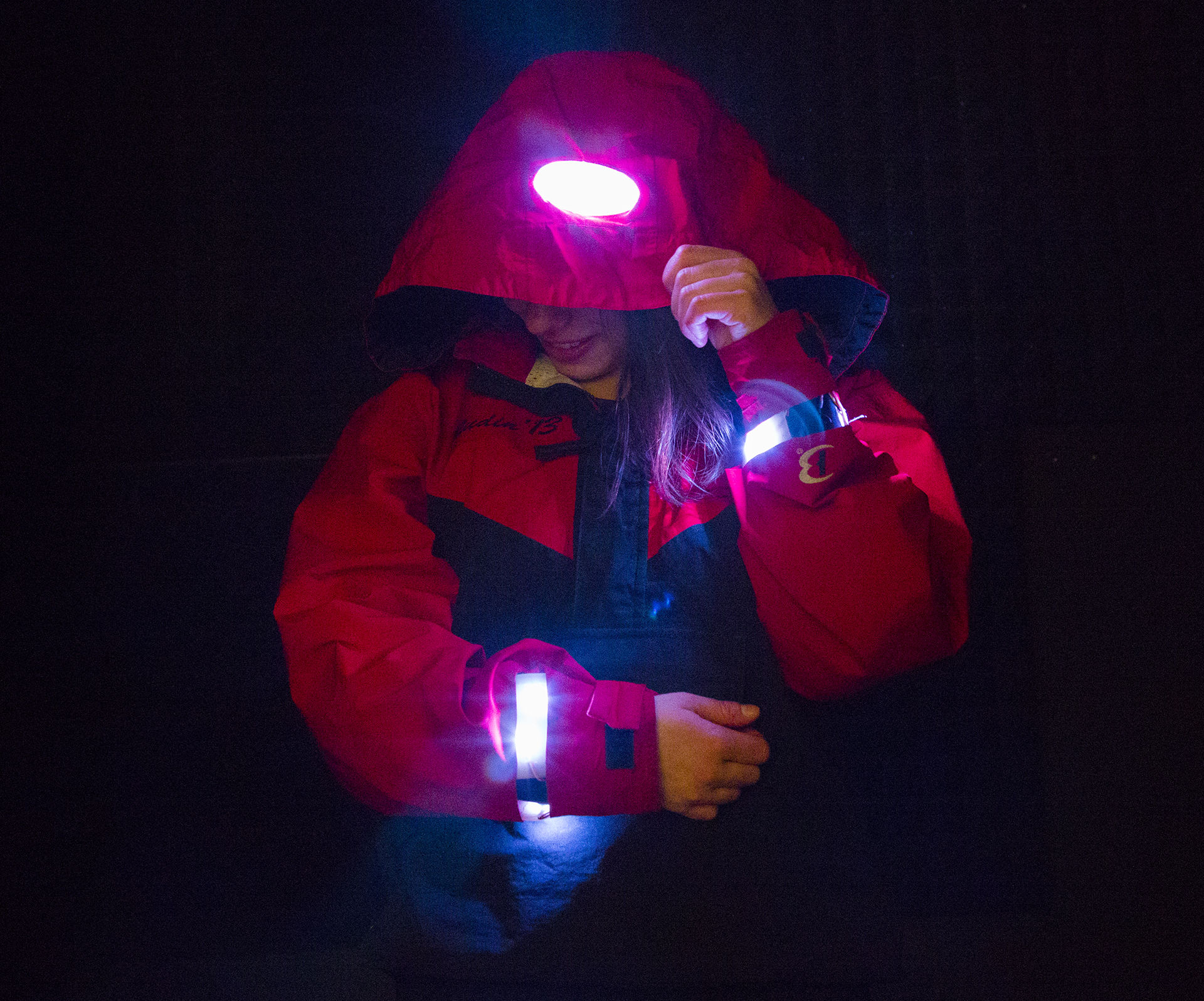 Mountain Safety Jacket: Movement Sensitive LED Jacket