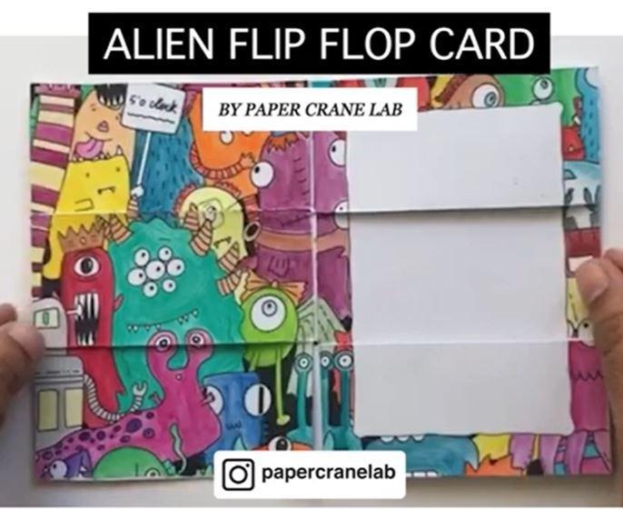 Alien Flip-Flop Card