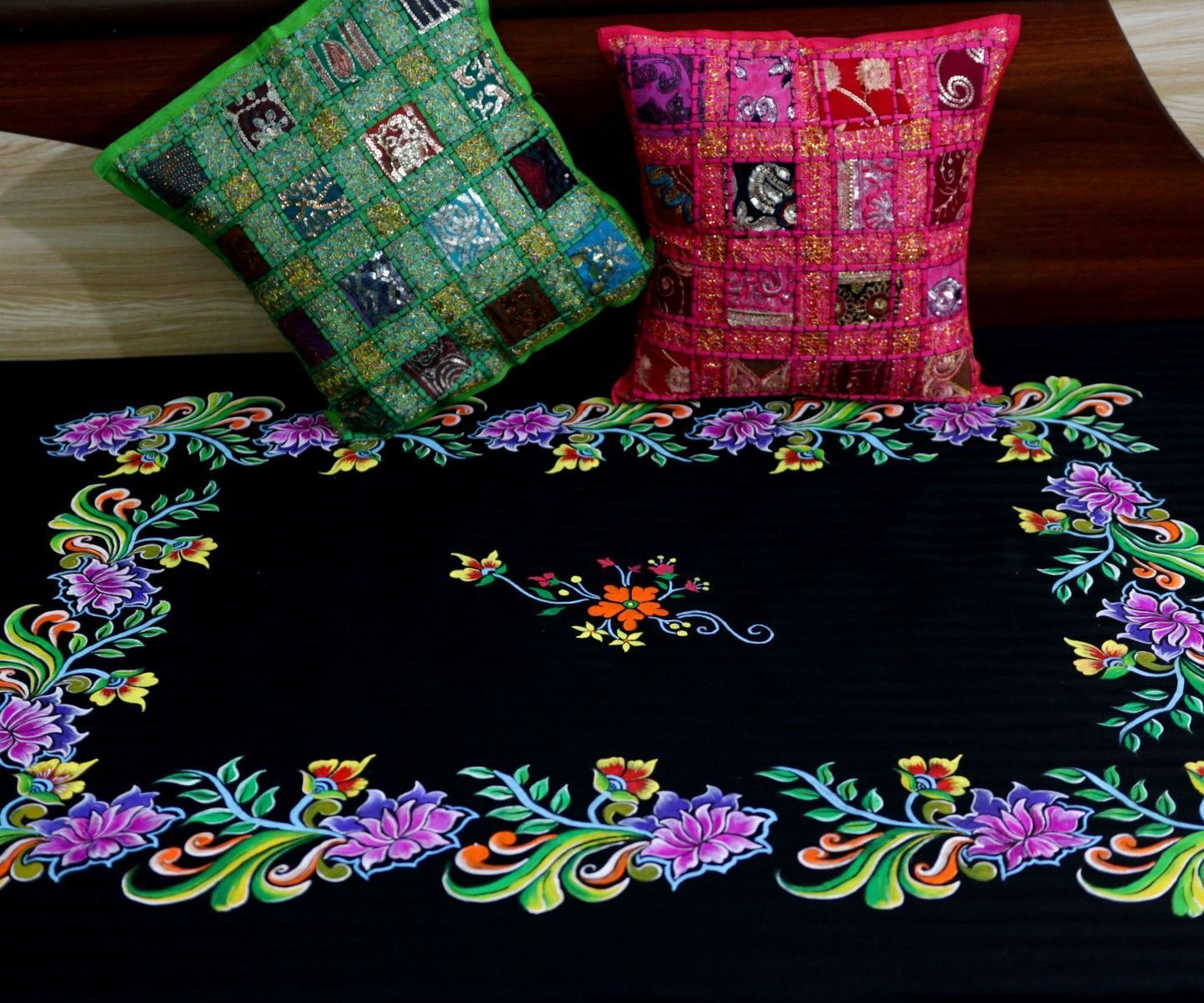 DIY Hand Painted Bed Sheet 