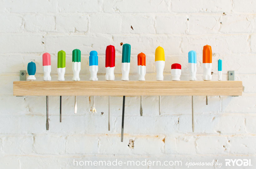 HomeMade Modern DIY Screwdriver Coat Rack