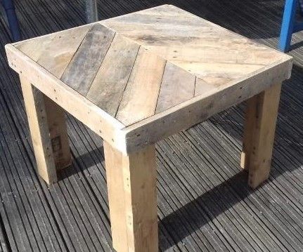Chevron Outdoor Pallet Table