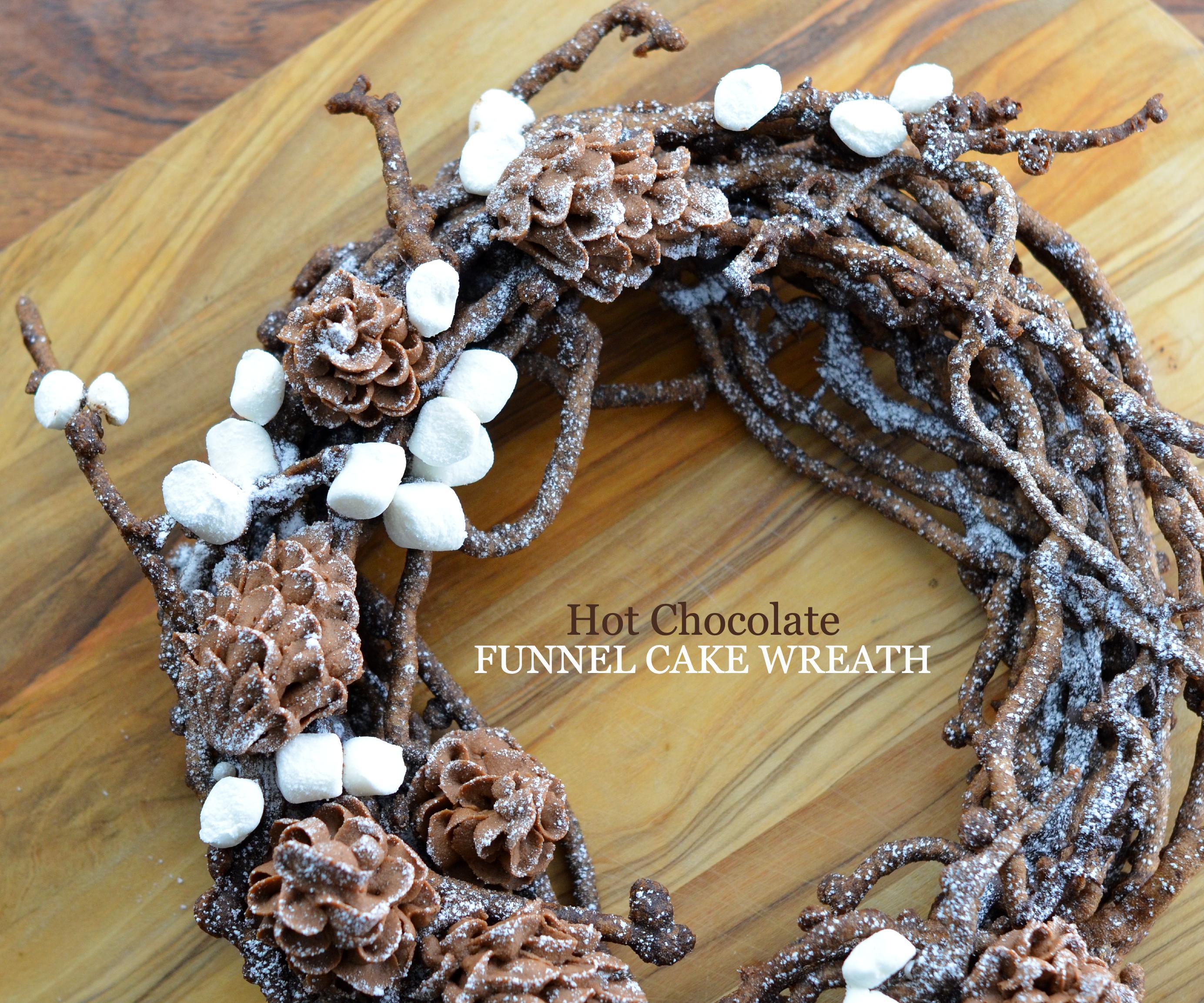Hot Chocolate FUNNEL CAKE Wreath