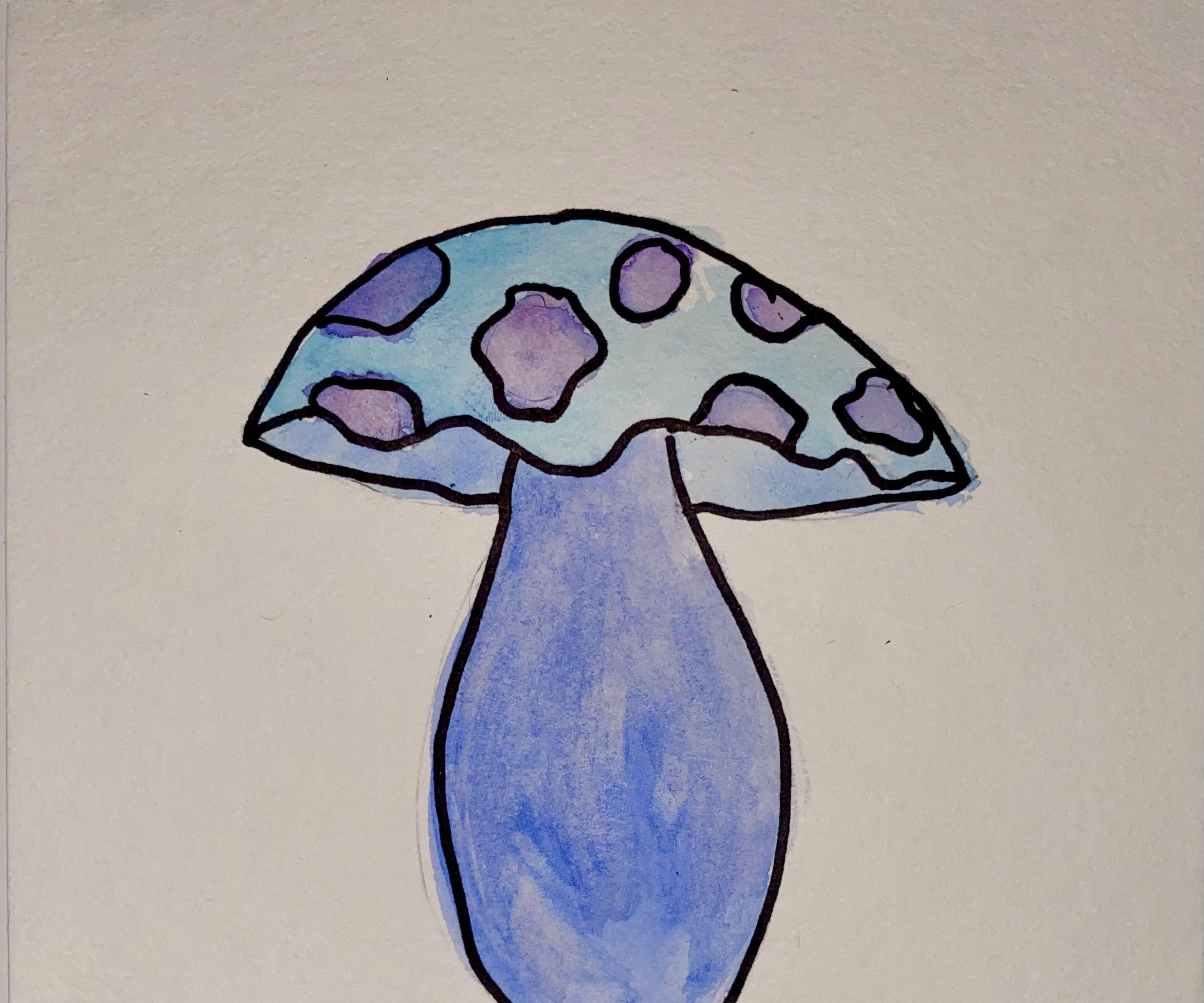 How to Draw a Mushroom(with Color)