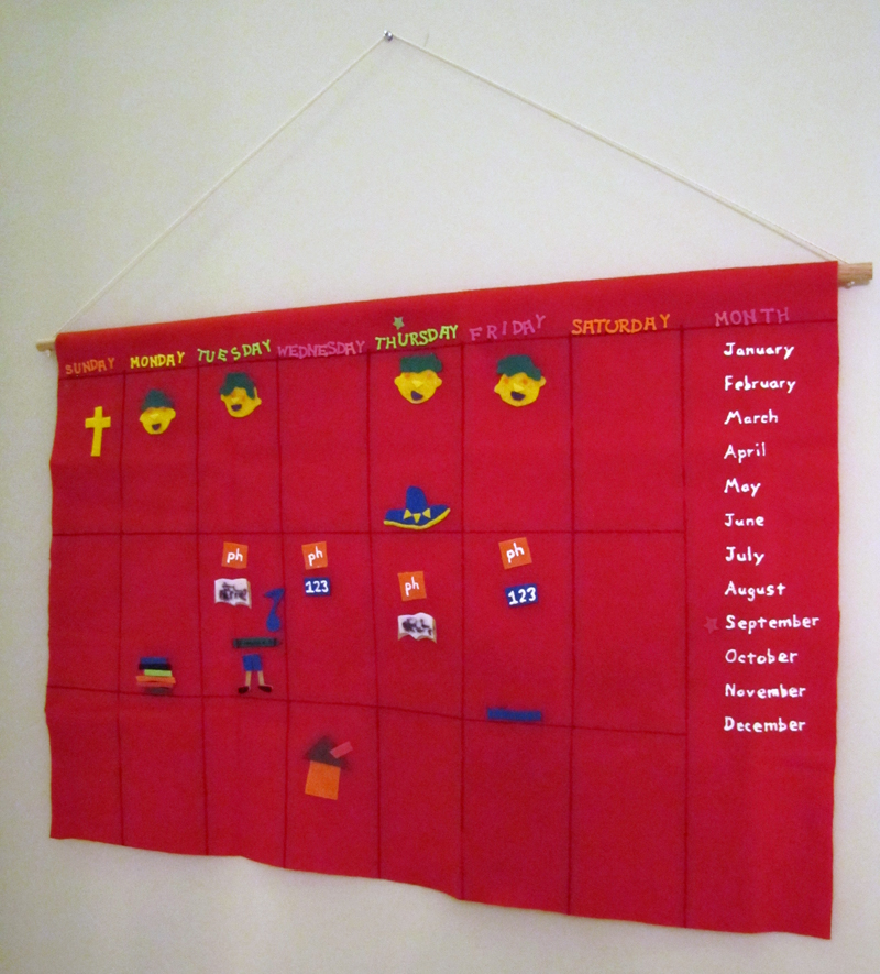 Visual Felt Calendar