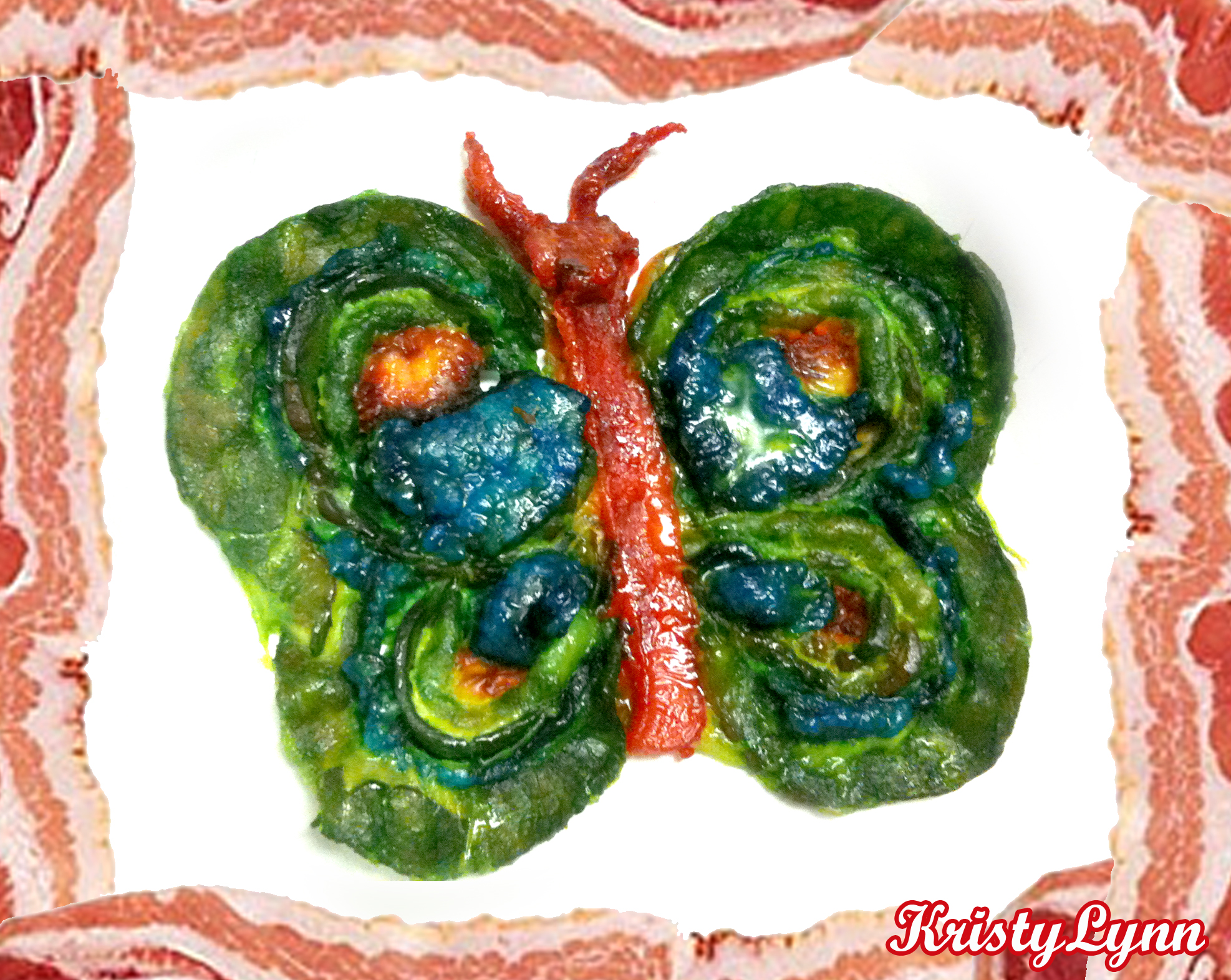 Rainbow Bacon Butterfly!