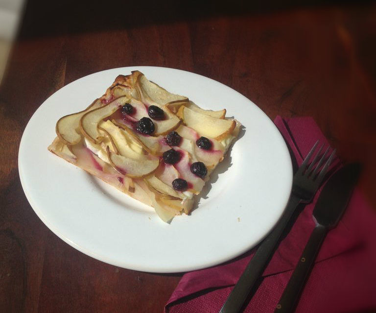 Pear Blueberry Brie Pie