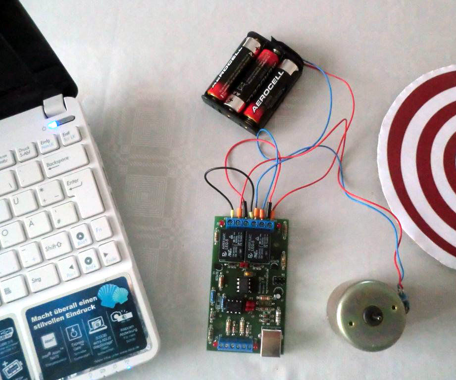 Control DC motor via USB