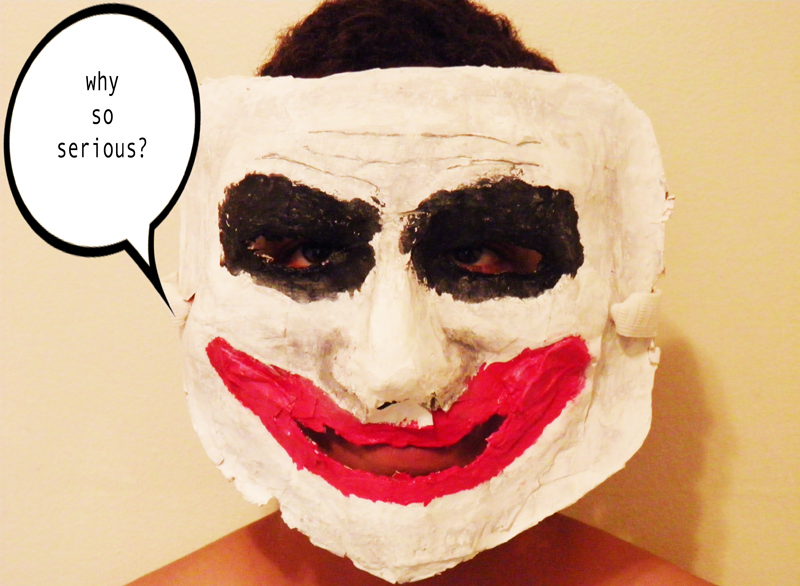 Paper Mache Joker Mask