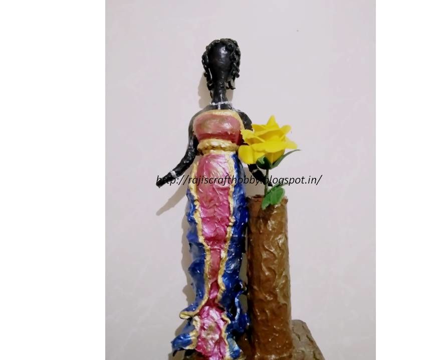 Clay Figurine Flower Vase
