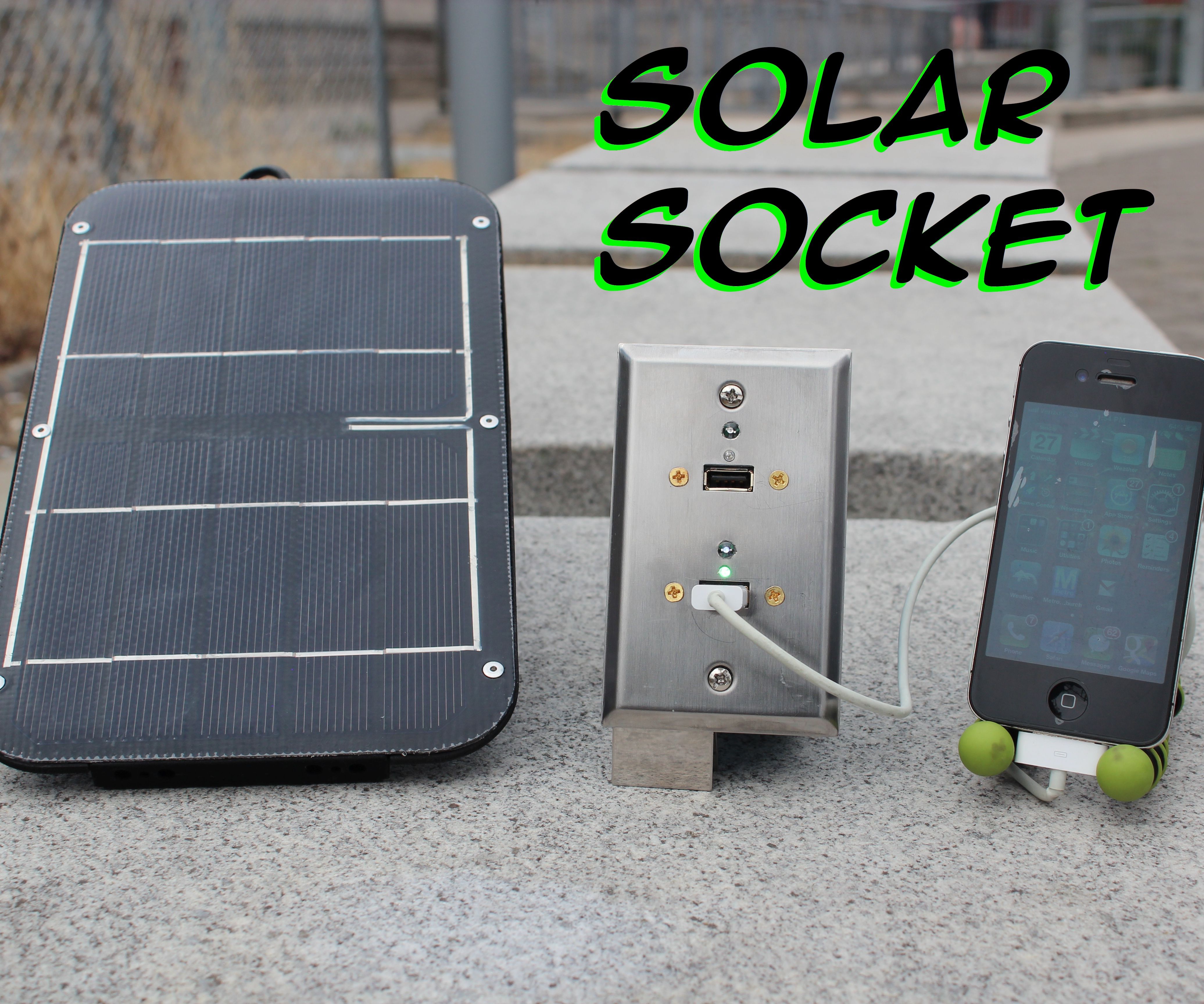 Emergency USB Solar Wall Socket: Solar Socket