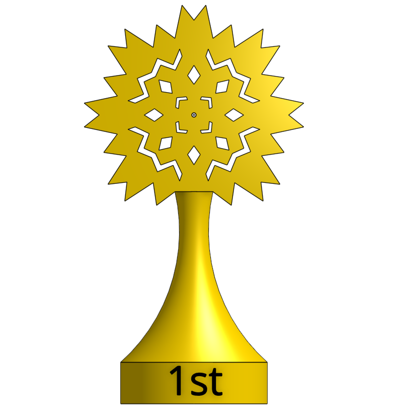3D Snowflake Trophy
