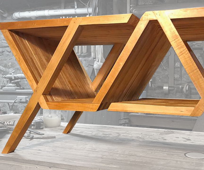 Slat-Built Modern Coffee Table (w/ Additive Joinery)