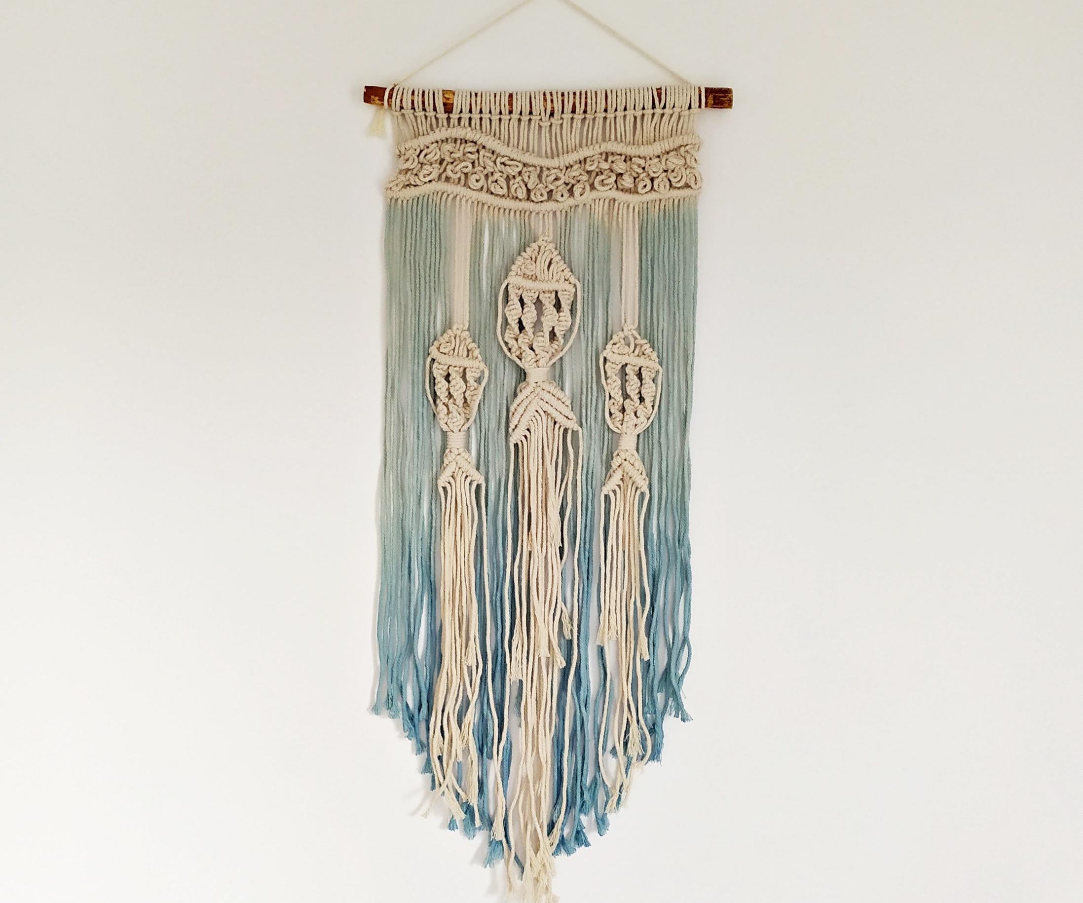 Macrame Fish Wall Hanging Made From Rope Scraps