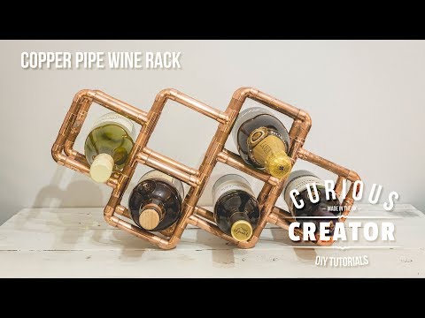 #24 Copper Pipe Wine Rack - DIY Curious Creator