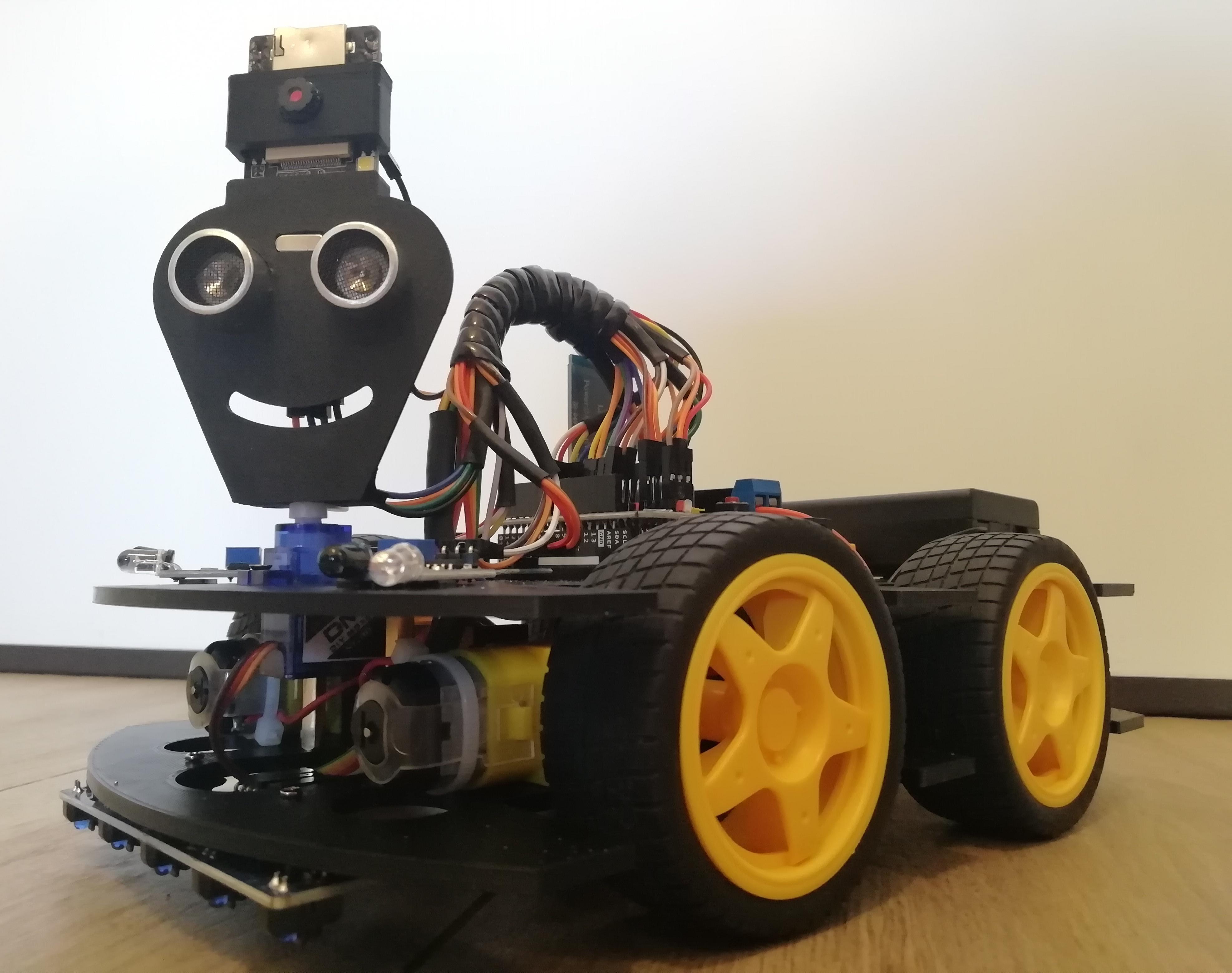 Arduino ESP32 All in One Robot (Obstacle Avoiding, Line Tracking, Following, Real Time Video)