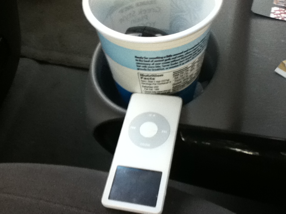 Ipod Car Speakers: In a cup!