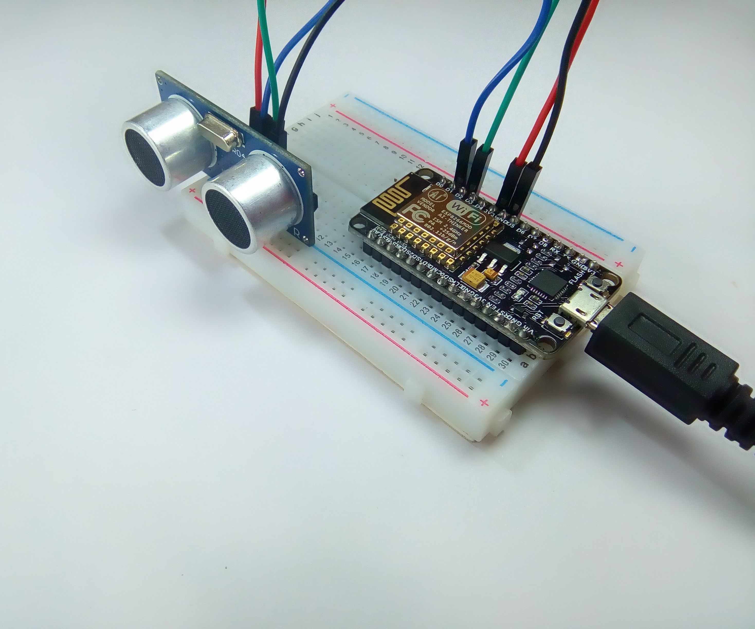 Distance Measurement using HC-SR04 via NodeMCU
