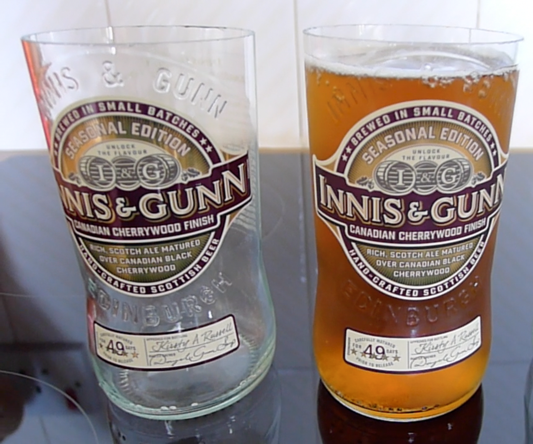 Upcycled Beer Bottle Glasses