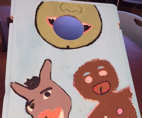 How to make a bean bag toss with a suprise