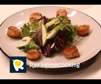 Seared Scallops and Green Apple Salad