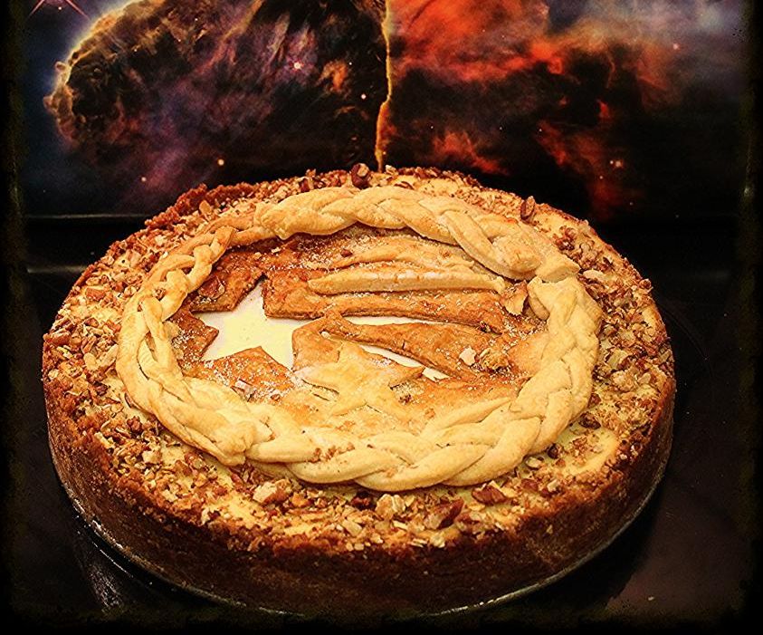 The Infinity∞Pie (granola-caramel apple cheesecake pie)