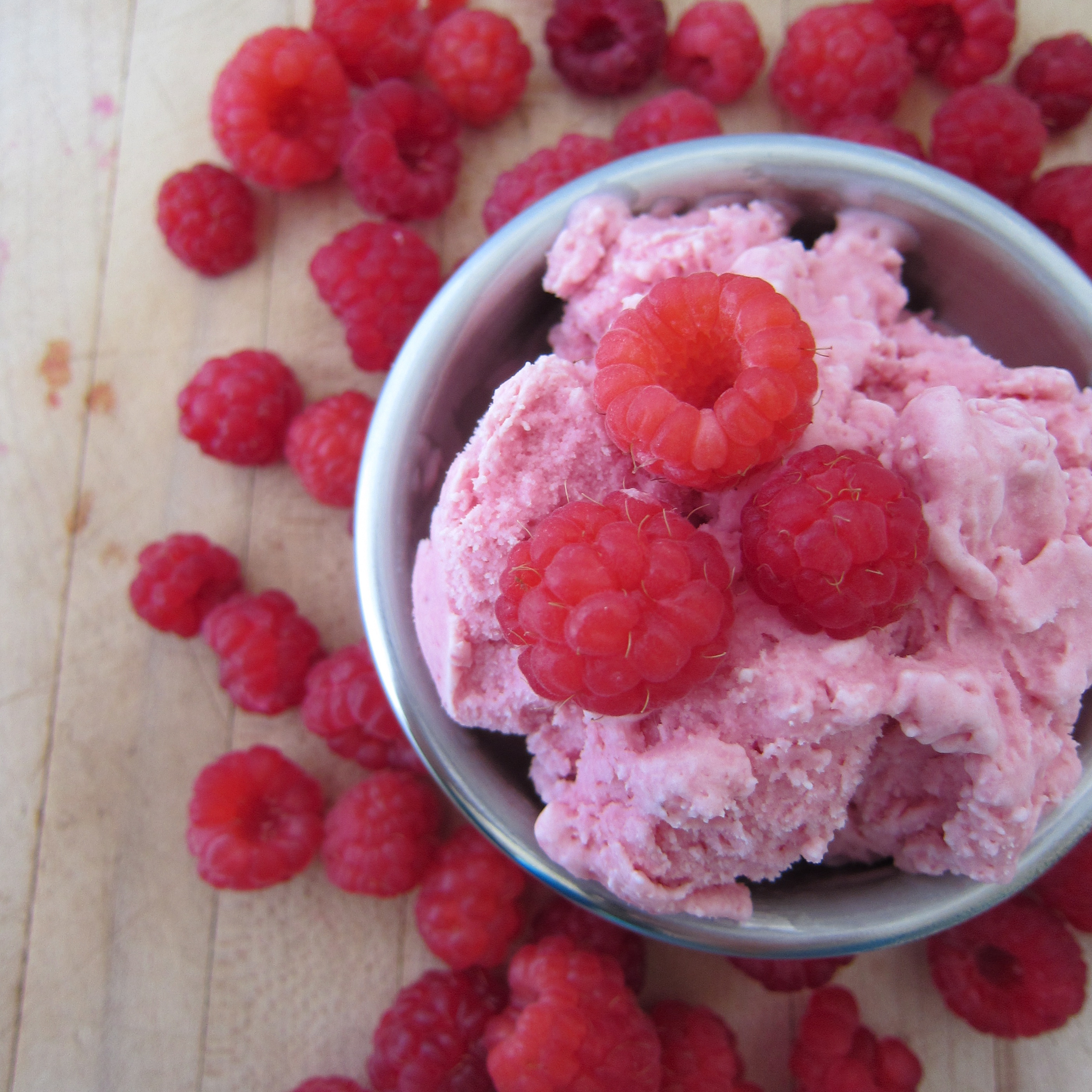Homemade Raspberry Sherbet