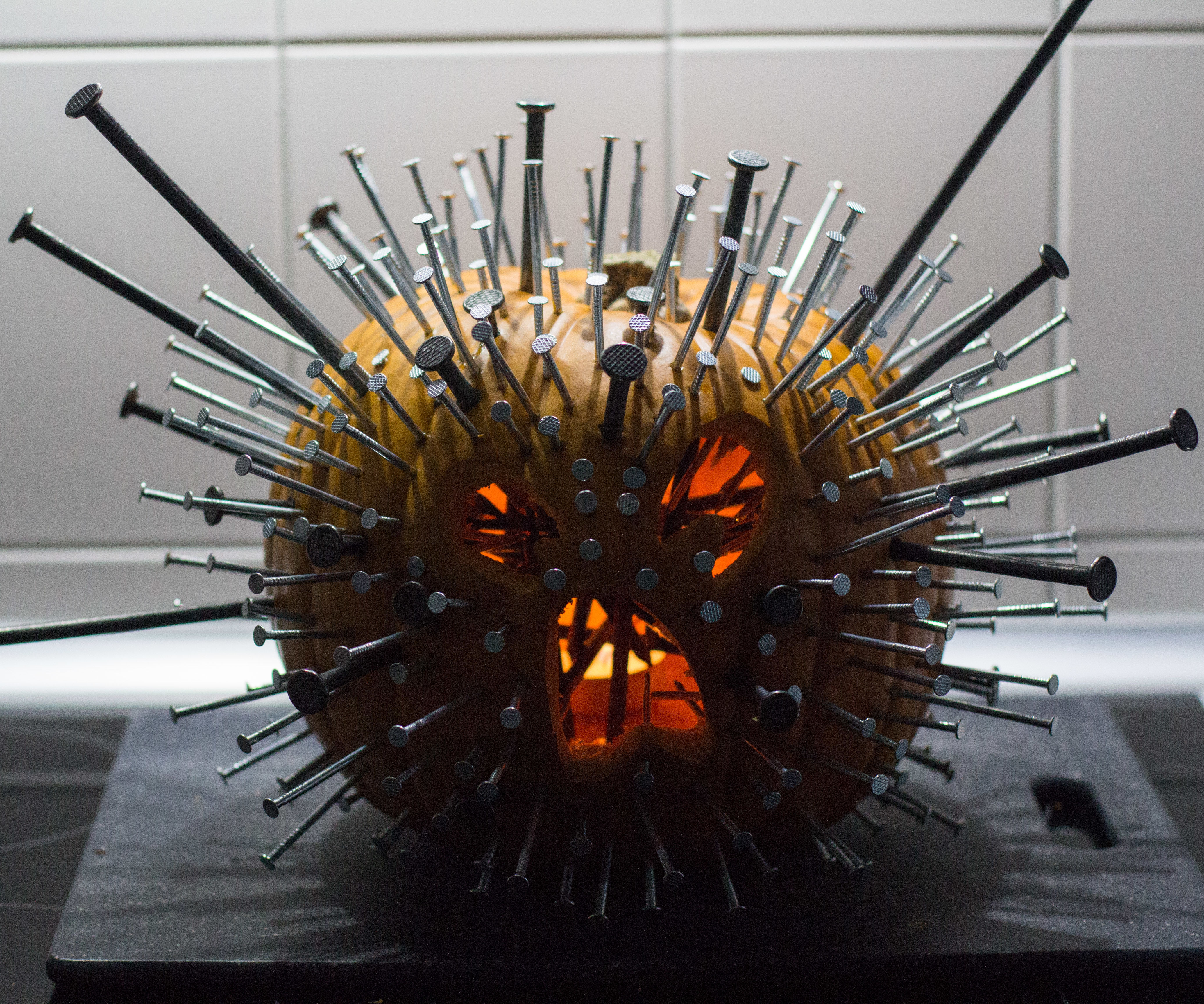 Nailed It! - Scary Blowfish Pumpkin