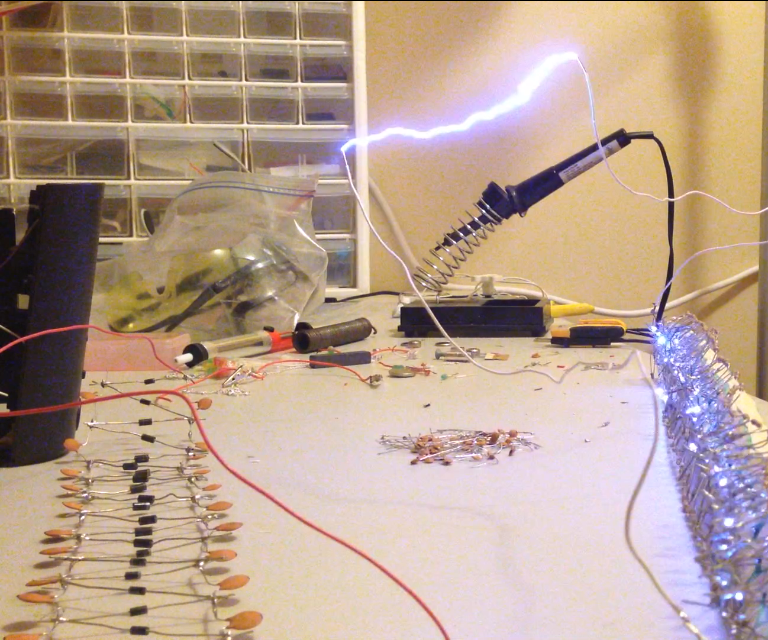 12V-180kV: a Battery Powered Marx Generator (and Introduction to Electronics)