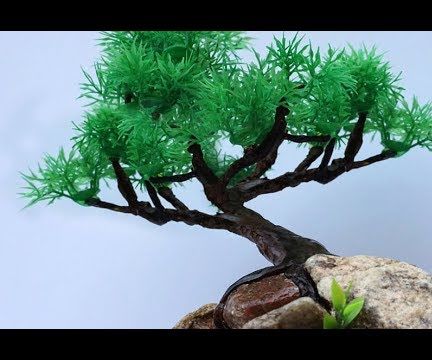 DIY Artificial Bonsai Plant Using Paper and Clay!