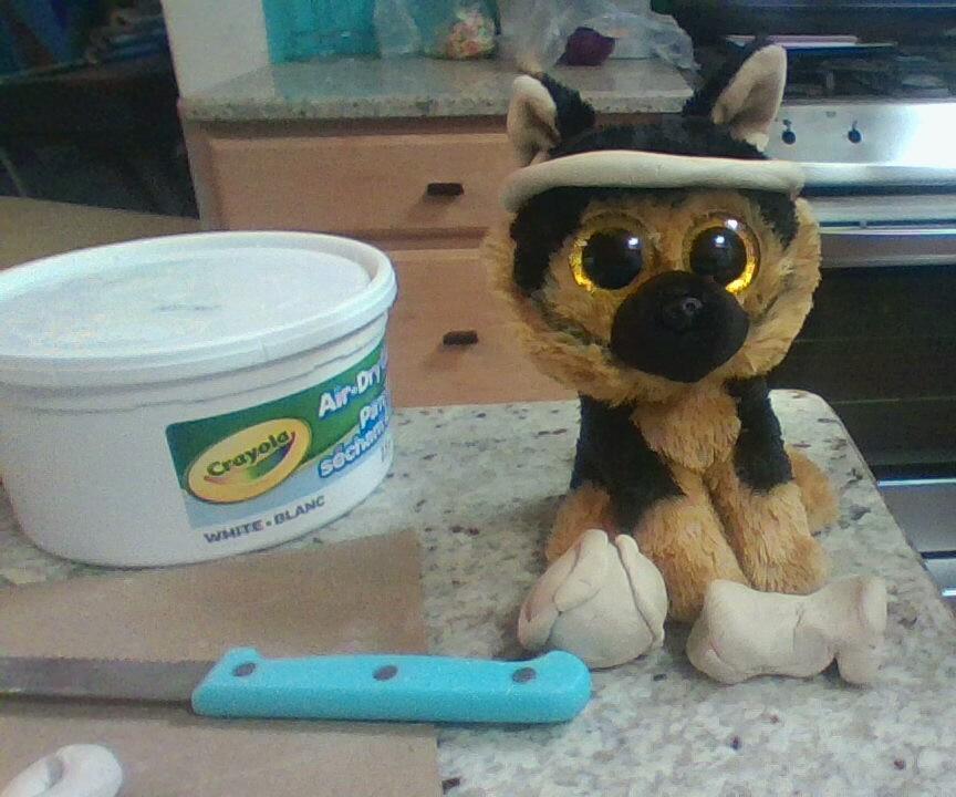 DIY Clay Plushie Headband + Doggy Bone and Ball 