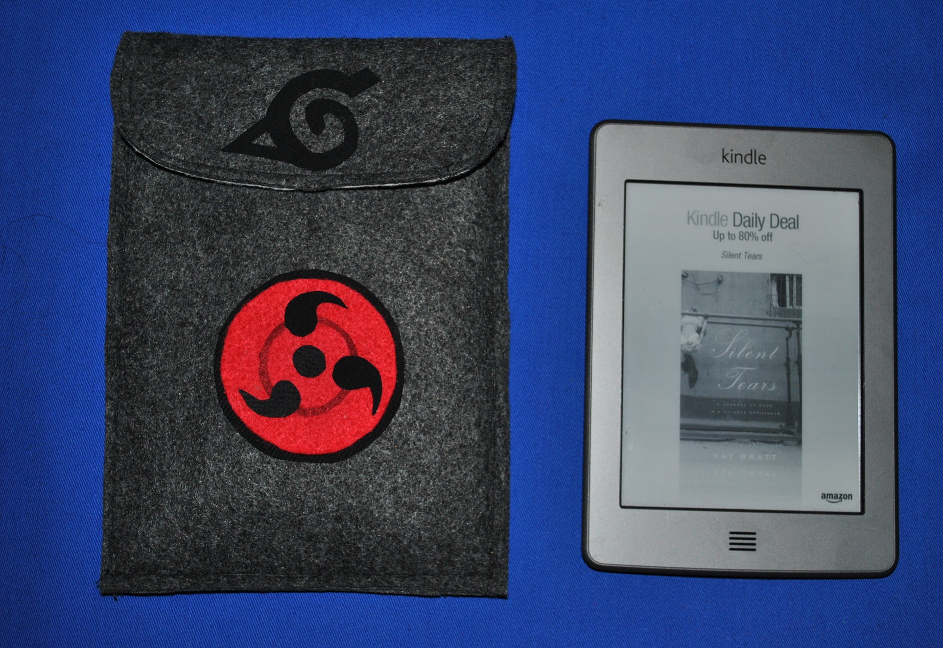 Naruto sharingan felt Kindle case