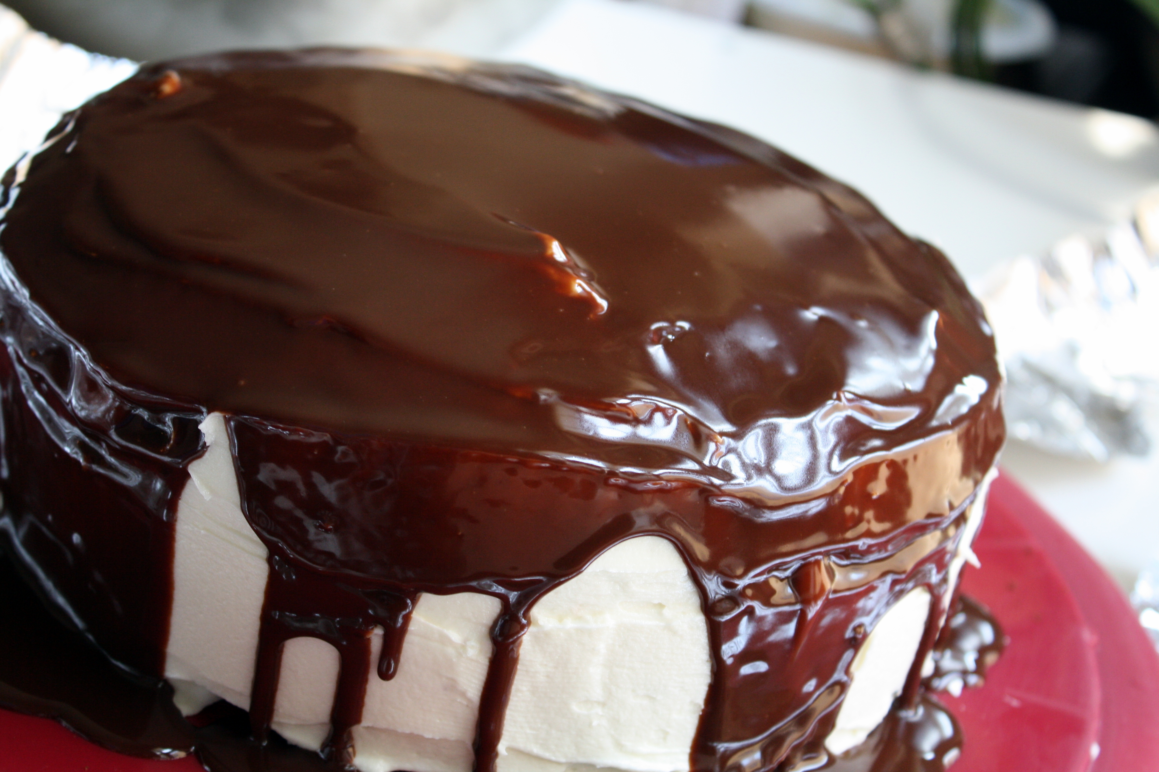 Chocolate Cake With Buttercream and Ganache