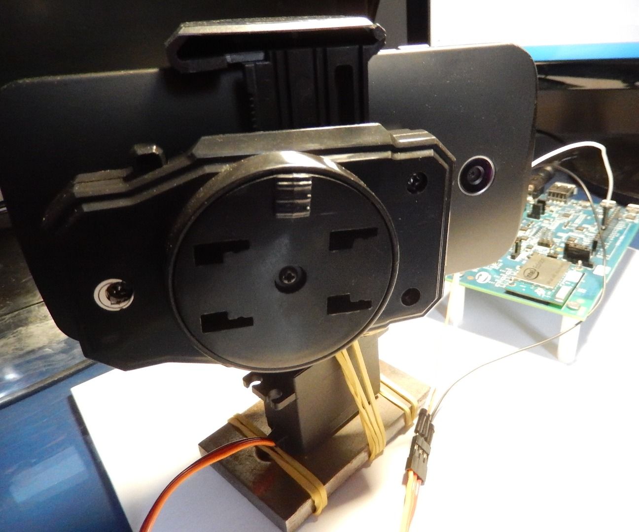 Quick improvised face tracking camera using an Intel Edison