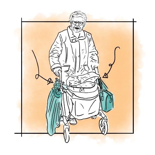 D4E1 - Shopping Bag Hook for Walker (Genimo-20)