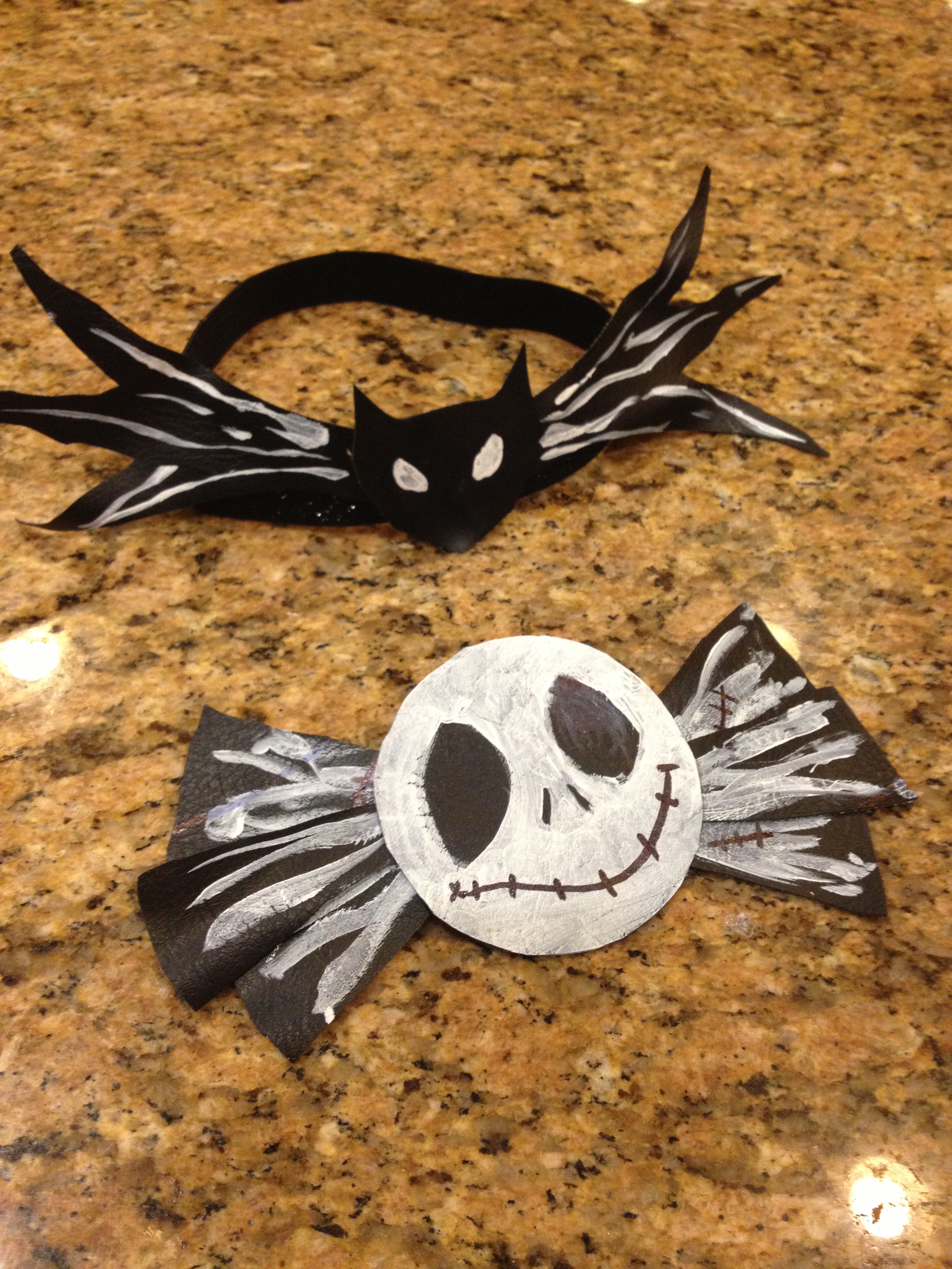 Nightmare Before Christmas Hair Bow and Bow Tie