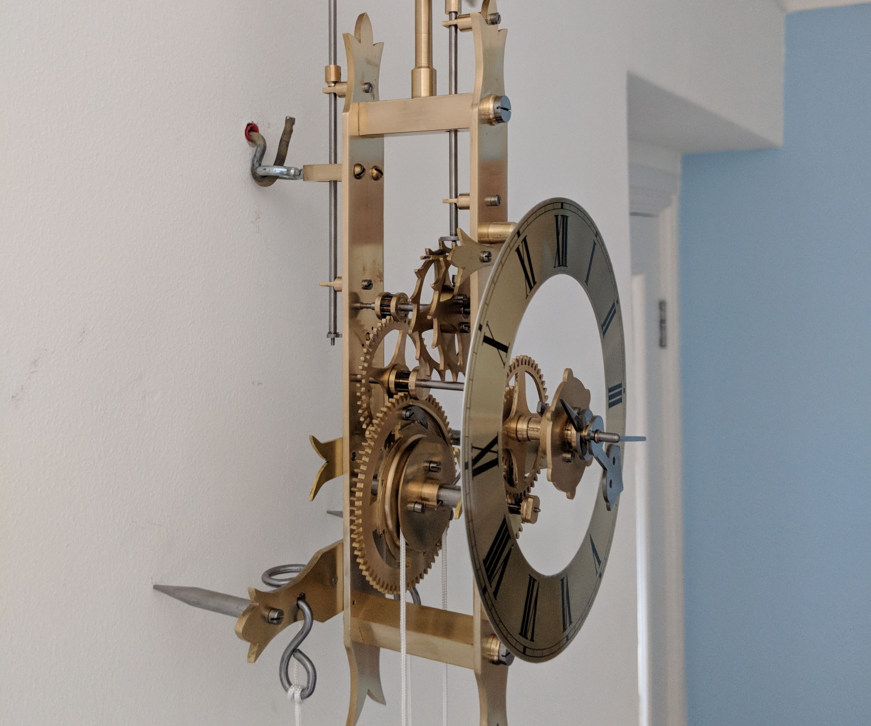 Making a Wall Hanging Brass Mechanical Alarm Clock in the Home Machine Shop