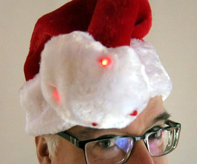 Arduino-based Blinking Santa Hat