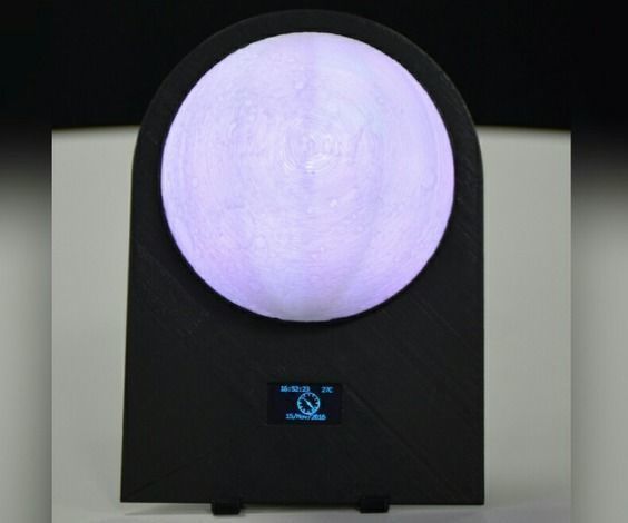 3D Printed Moon Clock