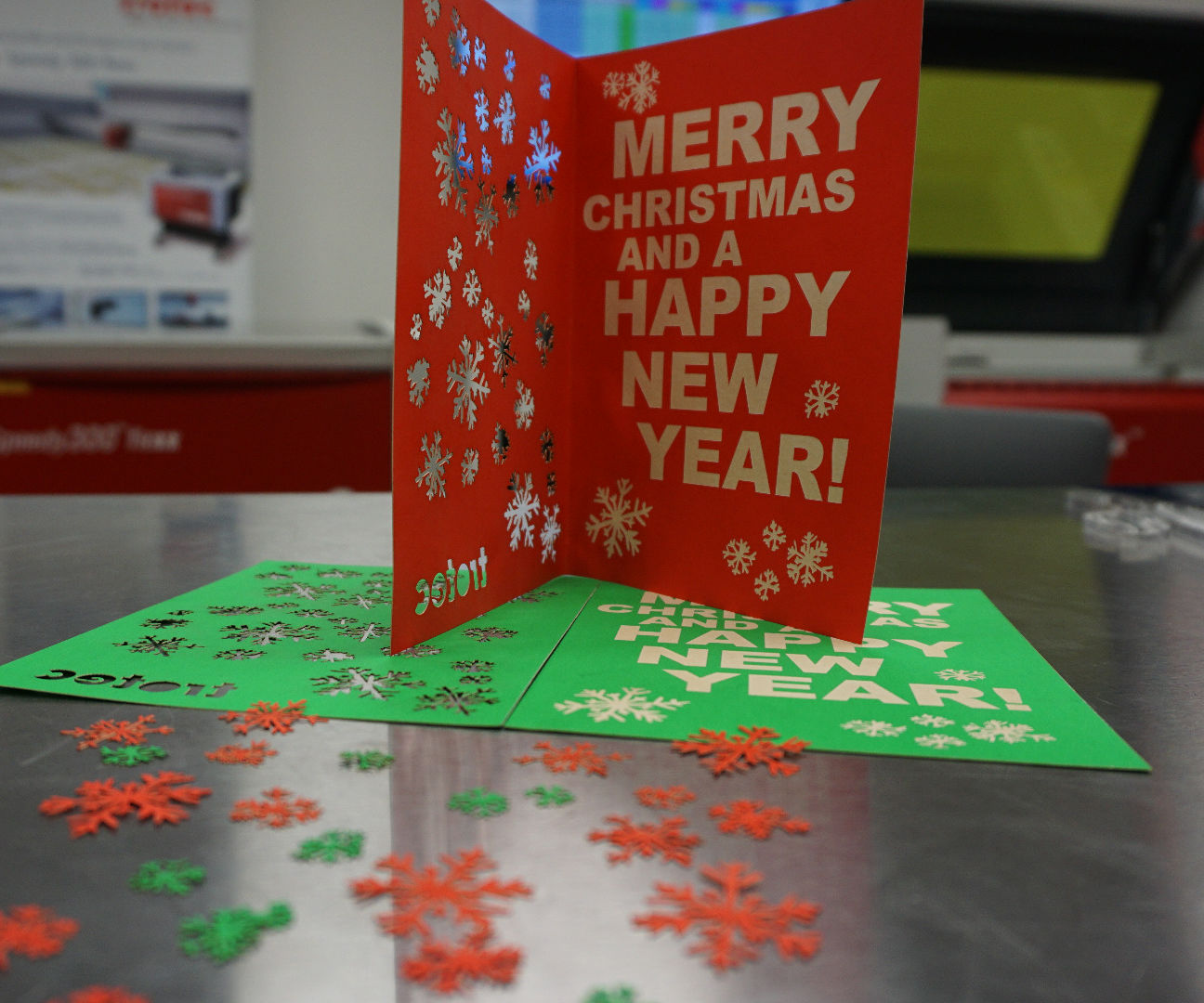 Laser Engraved Christmas Card