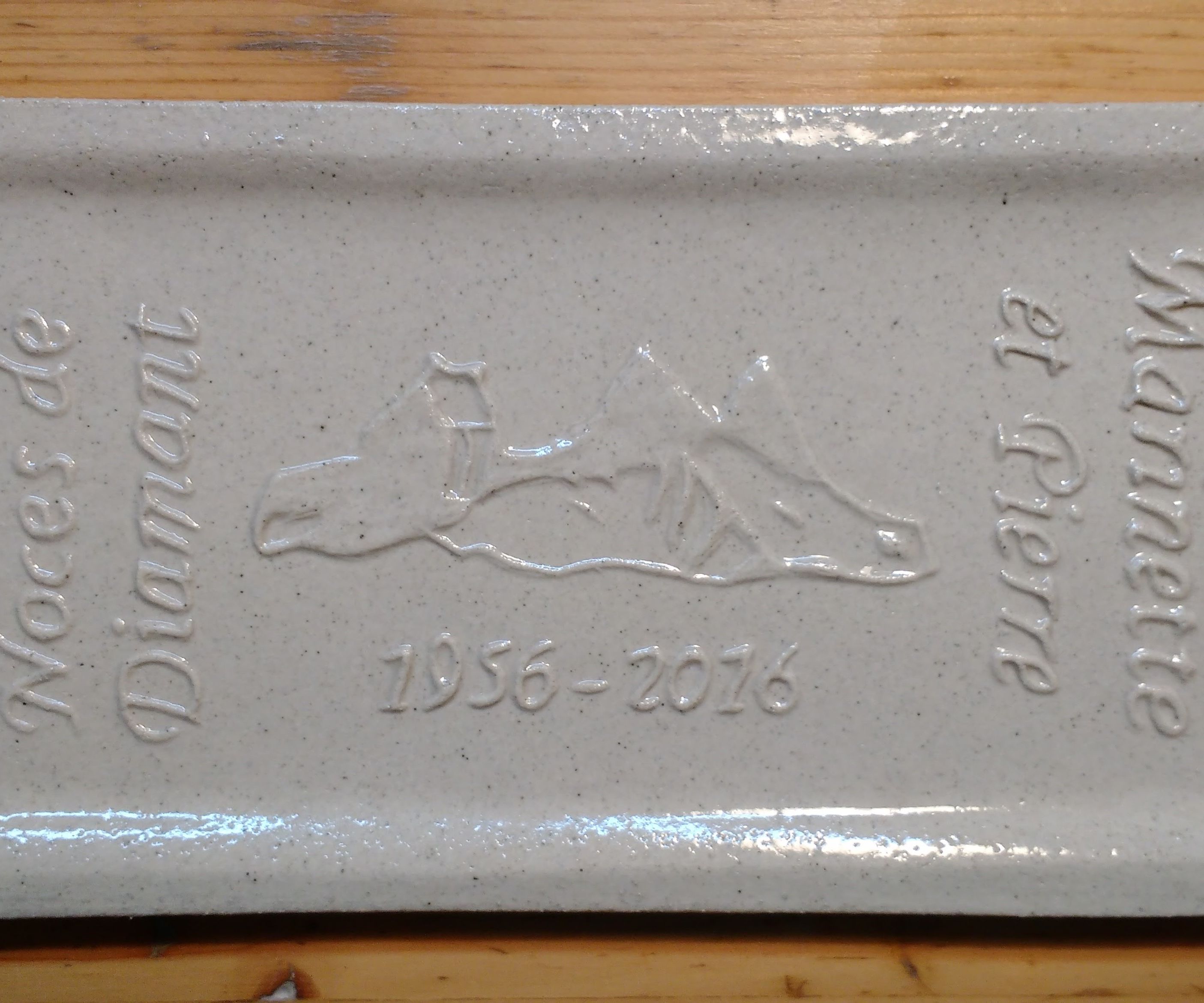 Embossed Message on Ceramic Gift for Special Celebration