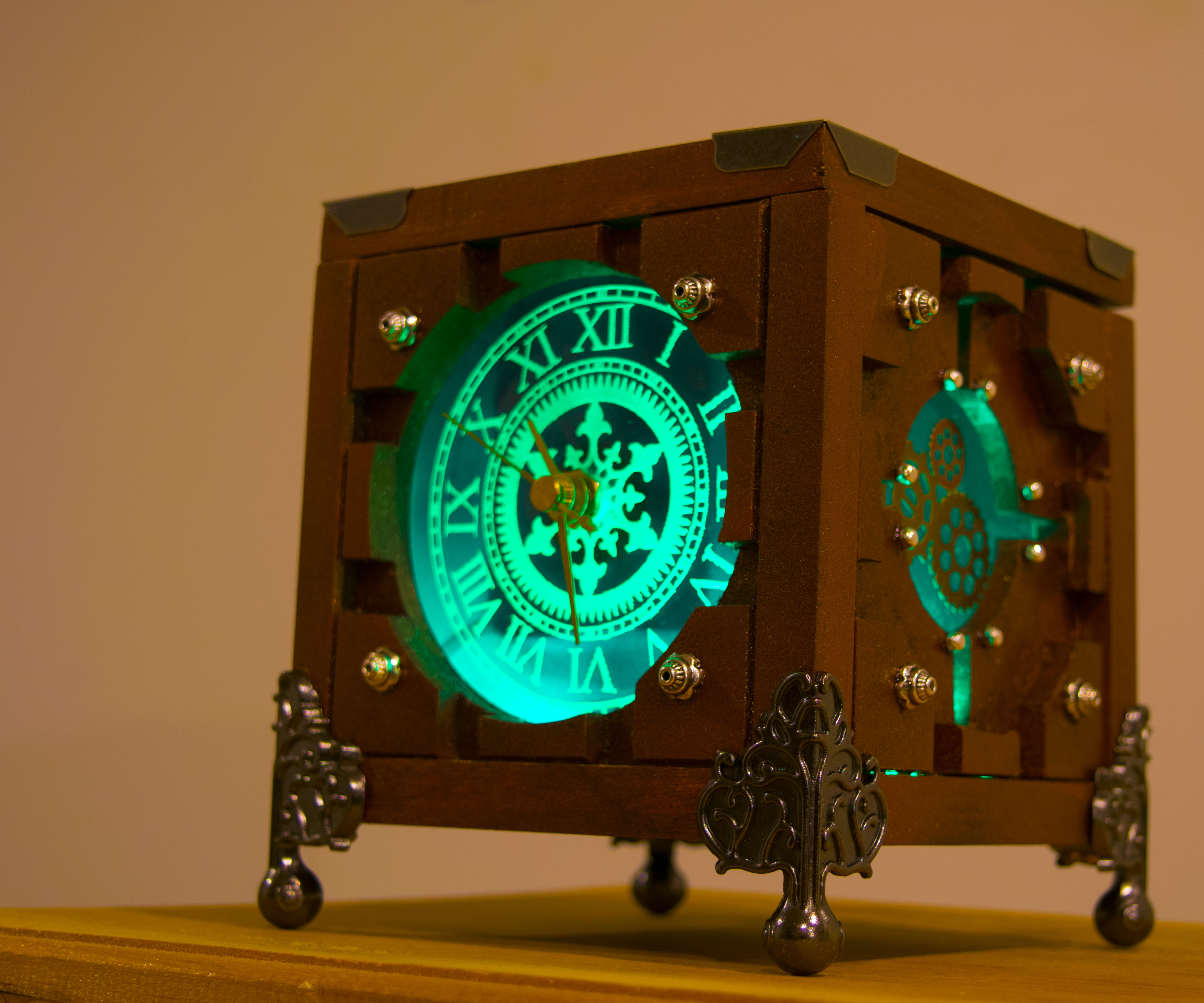 Lighted Steampunk Portal Clock