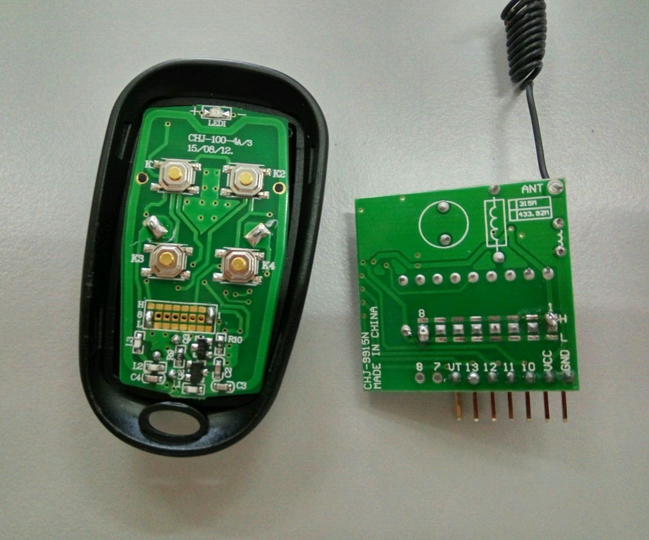 How to set the ID for the RF remote control kit 