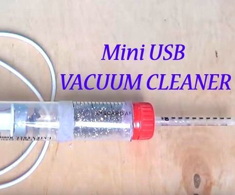 How to make a mini USB VACUUM CLEANER