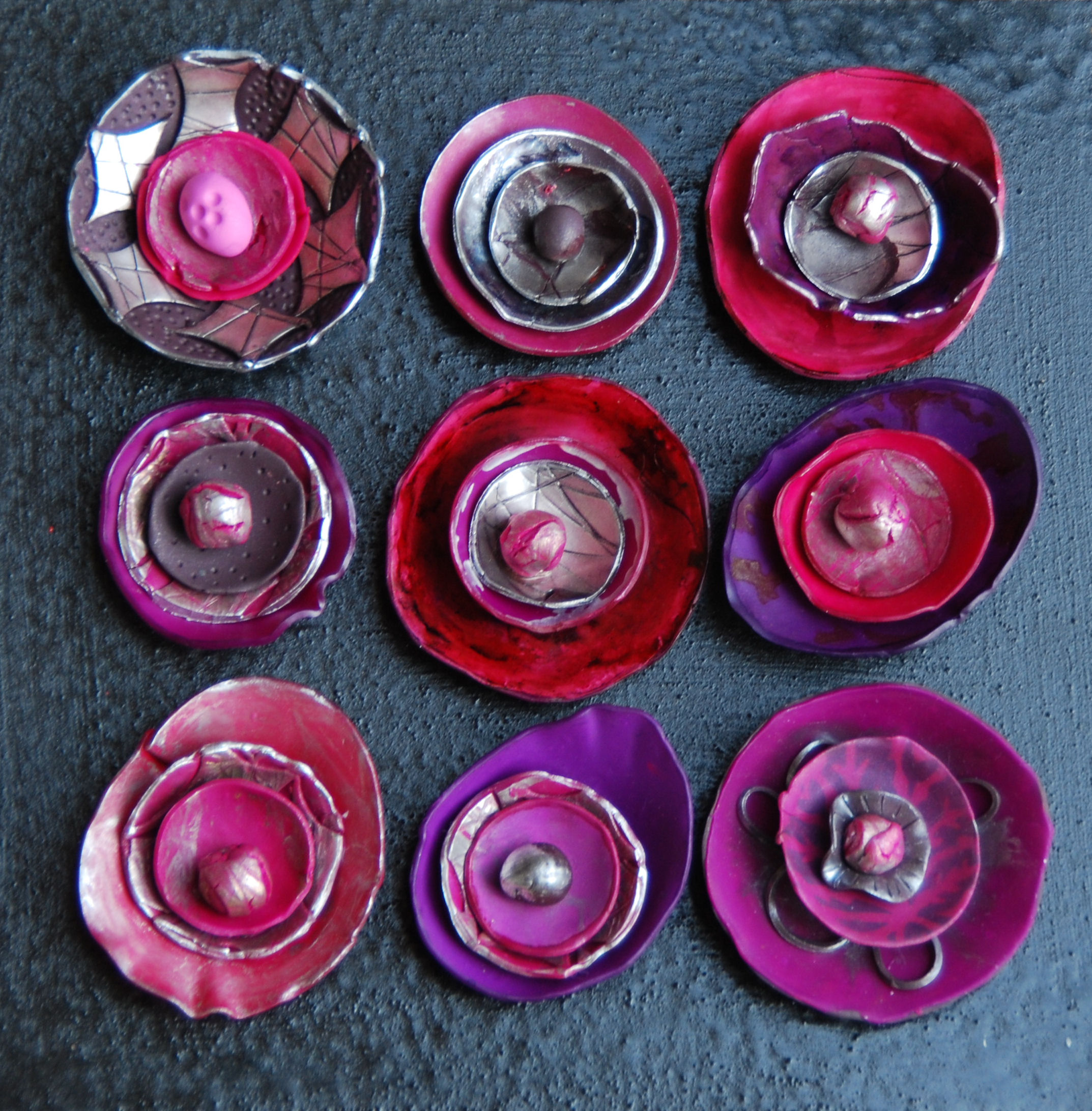 Polymer Clay Rosettes