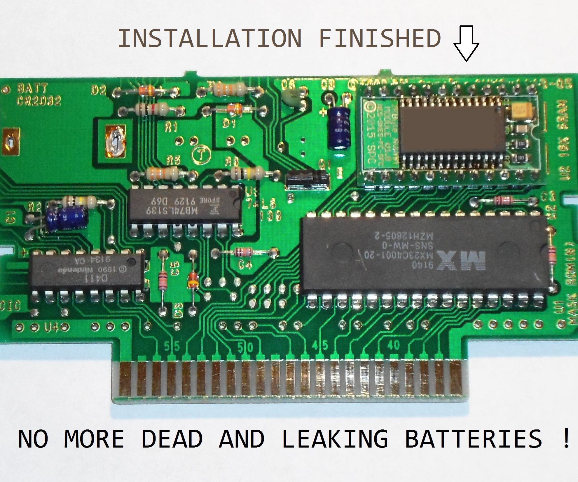 Non volatile RAM Upgrade for SNES & SFC cartridges