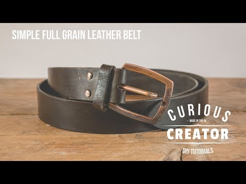 #16 Full Grain Leather Belt - DIY Curious Creator