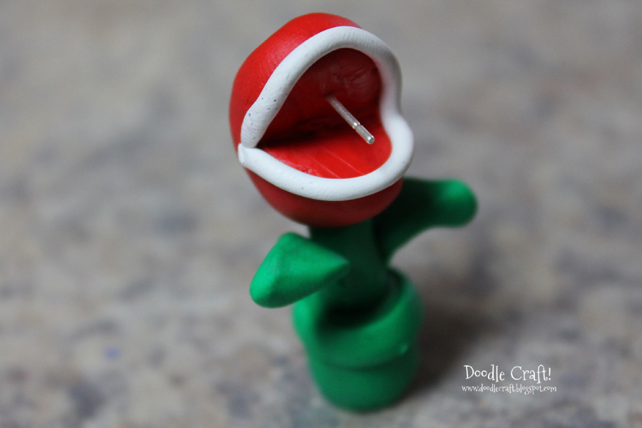 piranha plant mario brothers polymer clay bake oven hard earrings geekery geek video games crafts (16).JPG