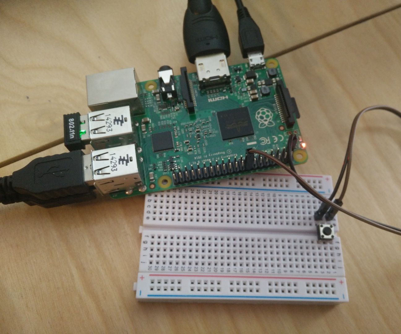 Raspberry Pi E-mail Push Button Device Using Gmail