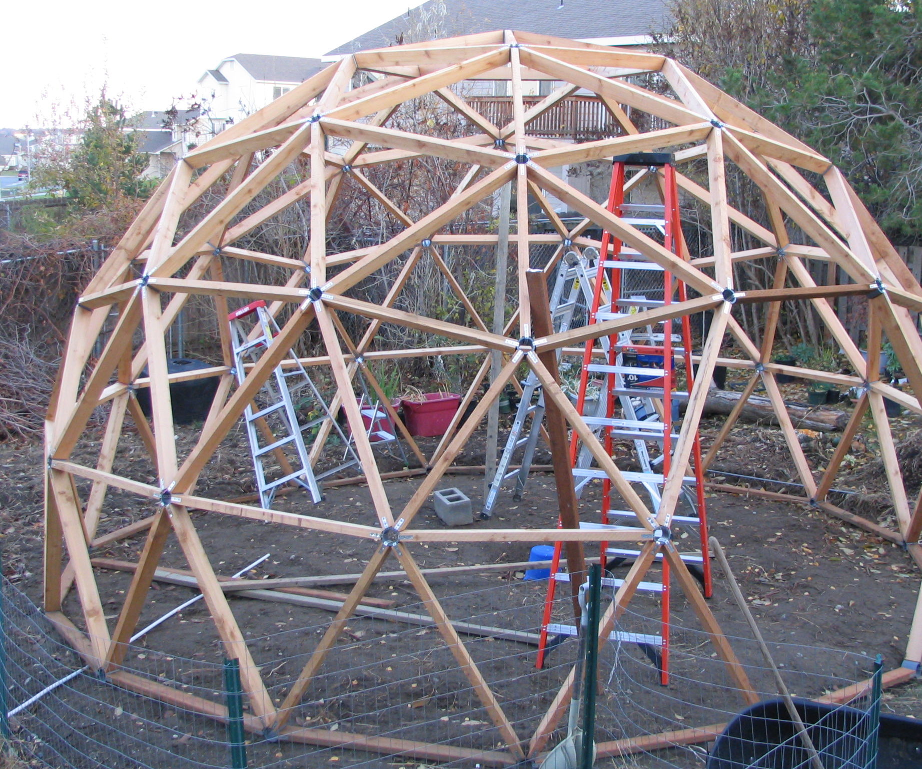 Geodesic Cedar Greenhouse
